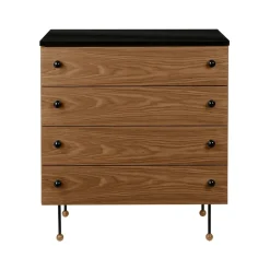 GUBI Lipastot & Säilytyslaatikostot^62 Dresser -lipasto, American walnut, 4 laatikkoa