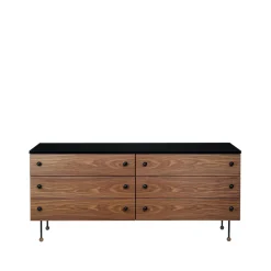 GUBI Lipastot & Säilytyslaatikostot^62 Dresser -lipasto, American walnut, 6 laatikkoa