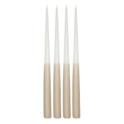 Scandi Essentials Kynttilät^Affinity antiikkikynttilä kaksivärinen 4-pakkaus 32 cm, White-sand