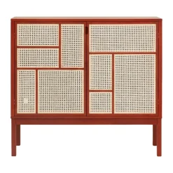 Design House Stockholm Kaapit & Vitriinit^Air sivupöytä, Red, 120x110 cm, jaloilla