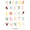 Paper Collective Julisteet|Lastenhuoneen Sisustus^Alphabet Spaghetti ENG Multi-colour -juliste, 70x100 cm