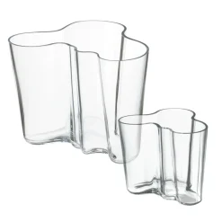 Iittala Maljakot^Alvar Aalto maljakko, lahjasetti, kirkas