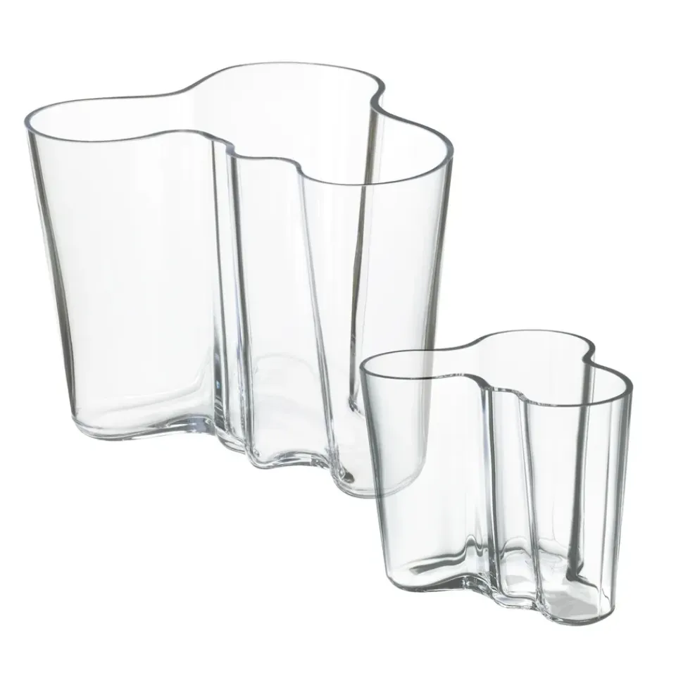 Iittala Maljakot^Alvar Aalto maljakko, lahjasetti, kirkas