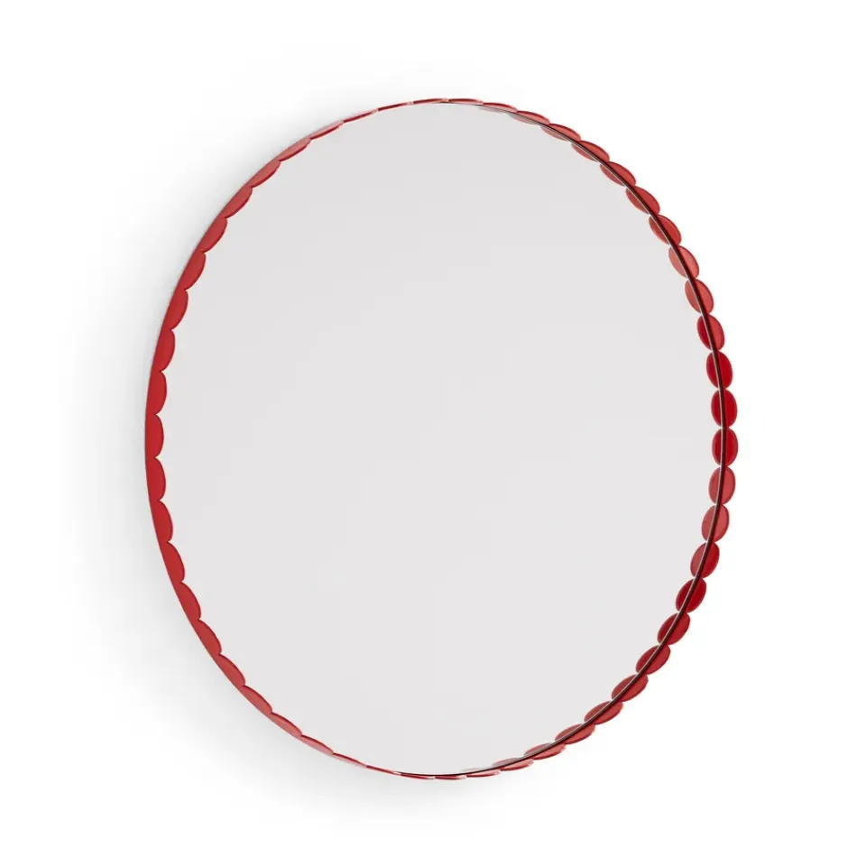 HAY Pyöreät Peilit|Seinäpeilit^Arcs Mirror -peili Ø 60 cm, Red