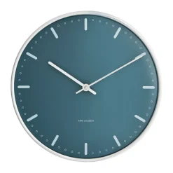 Arne Jacobsen Clocks Seinäkellot^Arne Jacobsenin City Hall kello, Sininen, Ø21 cm