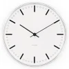 Arne Jacobsen Clocks Seinäkellot^Arne Jacobsenin City Hall kello, Valkoinen, Ø29 cm