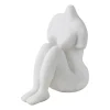 Mette Ditmer Veistokset & Posliinihahmot^Art piece istuva nainen 14 cm, Off-white