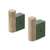 Muuto Koukut & Vaateripustimet^Attach vaateripustin 2-pakkaus, Oak-Dark green