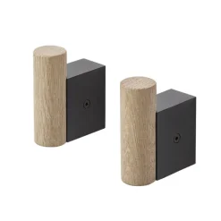 Muuto Koukut & Vaateripustimet^Attach vaateripustin 2-pakkaus, Oak-Black