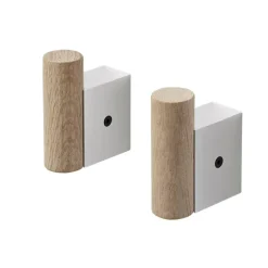 Muuto Koukut & Vaateripustimet^Attach vaateripustin 2-pakkaus, Oak-Aluminum