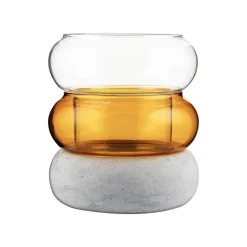 Muurla Maljakot^Bagel maljakko/kynttilälyhty 12 cm, Amber