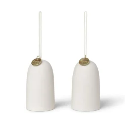 Ferm Living Joulukoristeet^Bell kello joulukoriste Ø4 cm 2-pack, Off-white
