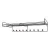 Maze Hattuhyllyt^Bill Hat rack L hattuhylly, Musta-tummaruskea