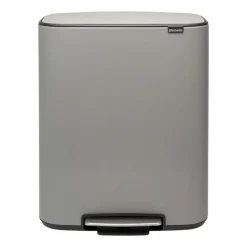 Brabantia Poljinämpärit^Bo bin poljinroskis 2x30 L, Mineral concrete grey