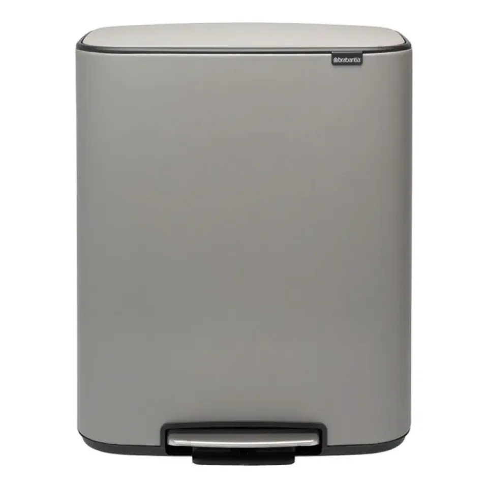 Brabantia Poljinämpärit^Bo bin poljinroskis 2x30 L, Mineral concrete grey