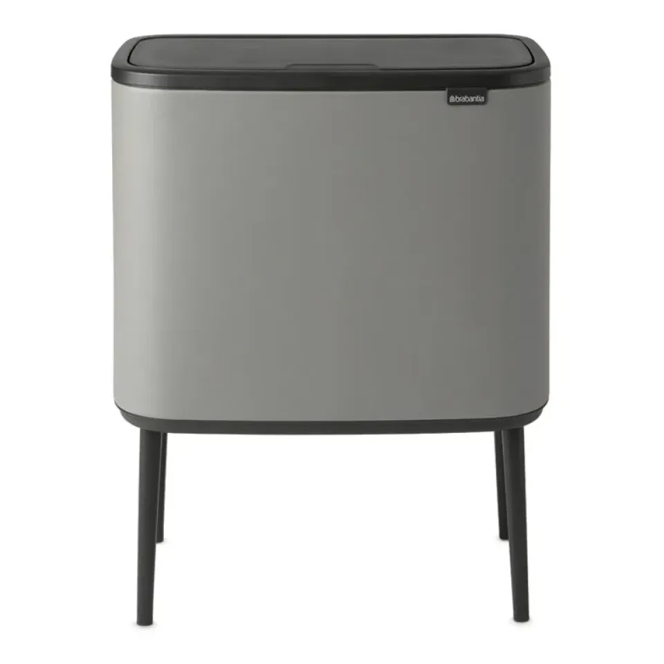 Brabantia Poljinämpärit^Bo touch bin 11+23 litraa, Mineral concrete grey