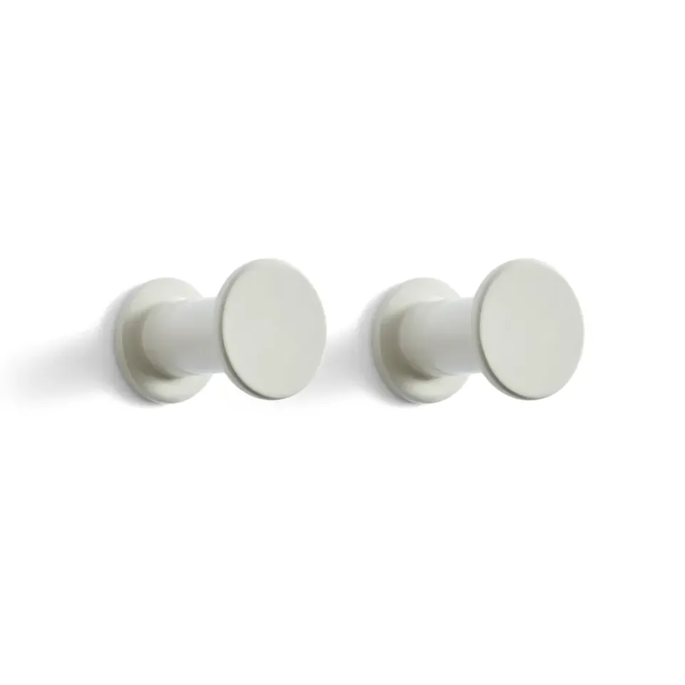 HAY Koukut & Vaateripustimet^Bolt koukku 2-pakkaus Ø 2,8 cm, Light grey