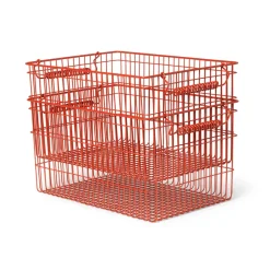 Ferm Living Säilytyskorit^Cala kori pinottava 2-pakkaus, Poppy red