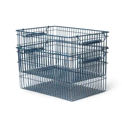 Ferm Living Säilytyskorit^Cala kori pinottava 2-pakkaus, Dark blue