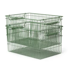 Ferm Living Säilytyskorit^Cala kori pinottava 2-pakkaus, Verdant green