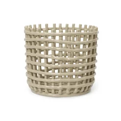 Ferm Living Säilytyskorit^Ceramic punottu kori Ø 23,5 cm, Cashmere