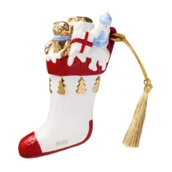 Villeroy & Boch Joulukoristeet^Christmas Classics joulukoriste saapas, Valko-punainen
