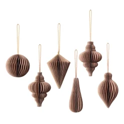 Broste Copenhagen Joulukoristeet^Christmas mix joulukoriste 6-pack, Indian tan