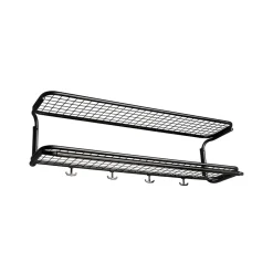 Essem Design Hattuhyllyt^Classic 650 -hattuhylly, Musta/musta, 2 tasoa, 110 cm