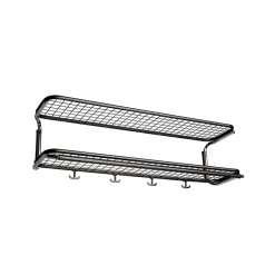 Essem Design Hattuhyllyt^Classic 650 -hattuhylly, Musta/kromi, 2 tasoa, 50 cm