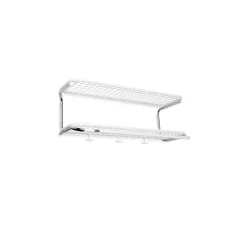 Essem Design Hattuhyllyt^Classic 650 -hattuhylly, Valkoinen/kromi, 2 tasoa, 70 cm