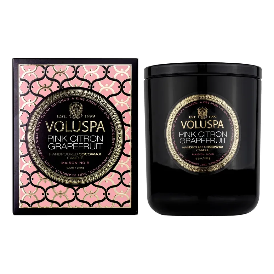 Voluspa Tuoksukynttilät & Tuoksutikut^Classic Maison Noir tuoksukynttilä 60 tuntia, Pink Citron Grapefruit