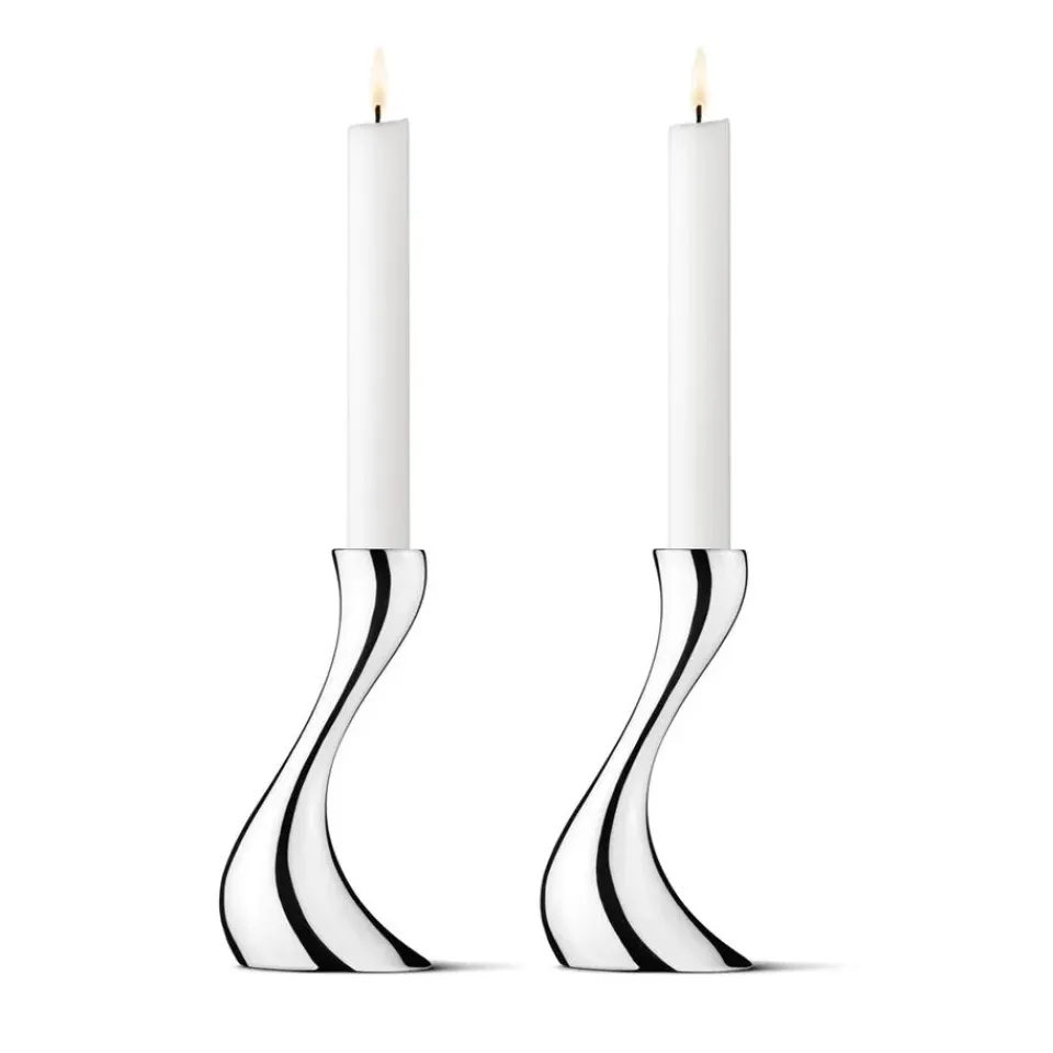 Georg Jensen Kynttilänjalat & Kyntteliköt^Cobra kynttilänjalka 2 kpl, Pieni, 16 cm