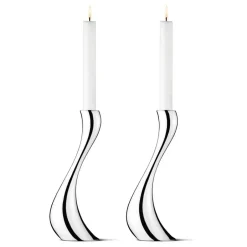 Georg Jensen Kynttilänjalat & Kyntteliköt^Cobra kynttilänjalka 2 kpl, iso, 24 cm