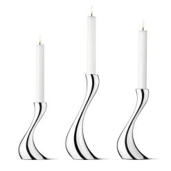Georg Jensen Kynttilänjalat & Kyntteliköt^Cobra kynttilänjalka 3 kpl, ruostumaton teräs