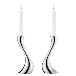 Georg Jensen Kynttilänjalat & Kyntteliköt^Cobra kynttilänjalka 2 kpl, keskikokoinen, 20 cm