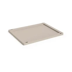 HAY Säilytyskorit^Colour Crate kansi plastic medium, Warm grey