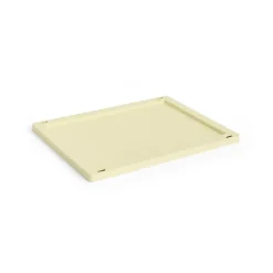 HAY Säilytyskorit^Colour Crate kansi plastic medium, Light yellow