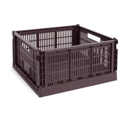 HAY Laatikot & Rasiat^Colour Crate L Square 42x42 cm, Bordeaux