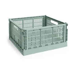 HAY Laatikot & Rasiat^Colour Crate L Square 42x42 cm, Sage green