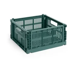 HAY Laatikot & Rasiat^Colour Crate M Square 29.5x29.5 cm, Dark green