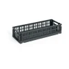 HAY Laatikot & Rasiat^Colour Crate Mini Oblong 13x34,5 cm, Charcoal
