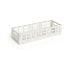 HAY Laatikot & Rasiat^Colour Crate Mini Oblong 13x34,5 cm, Off white
