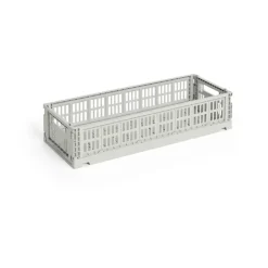 HAY Laatikot & Rasiat^Colour Crate Mini Oblong 13x34,5 cm, Grey