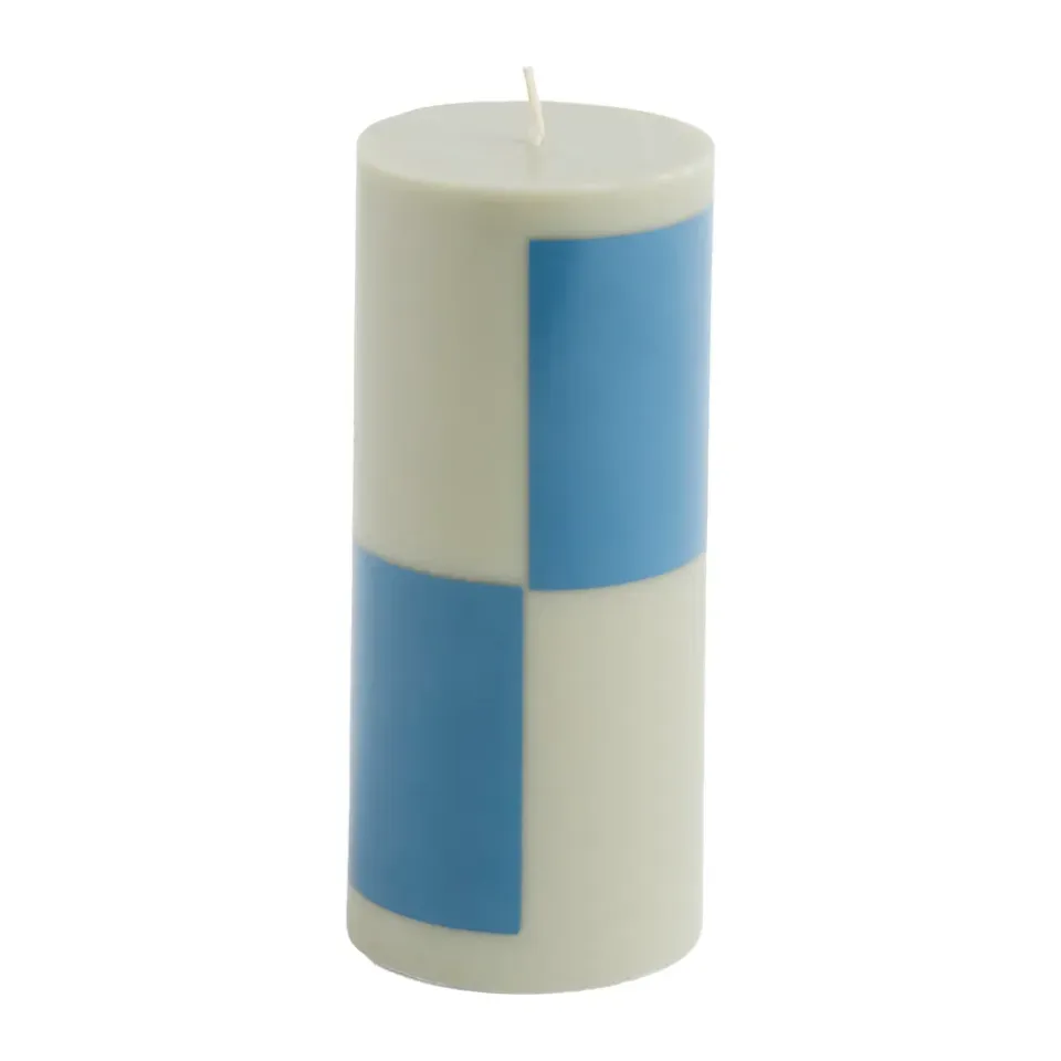 HAY Kynttilät^Column Candle pöytäkynttilä small 15 cm, Grey-blue