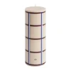 HAY Kynttilät^Column Candle -pöytäkynttilä medium 20 cm, Off white-bordeaux-blue-silver