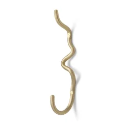 Ferm Living Koukut & Vaateripustimet^Curvature koukku, 1-osainen, Messinki