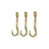 Ferm Living Koukut & Vaateripustimet^Curvature koukku 3-pack, Messinki