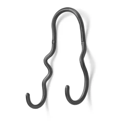 Ferm Living Koukut & Vaateripustimet^Curvature koukku tupla, Musta messinki