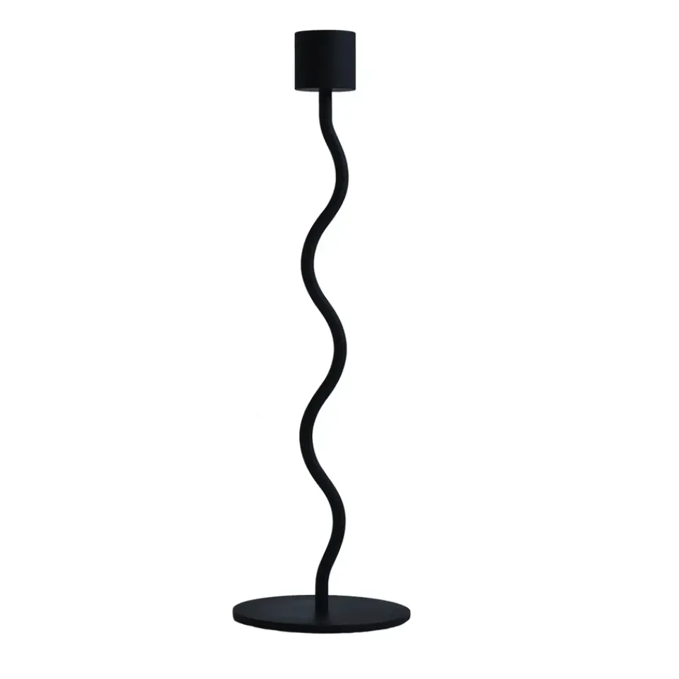 Cooee Design Kynttilänjalat & Kyntteliköt^Curved kynttilänjalka 26 cm, Black
