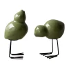 DBKD Pääsiäiskoristeet^Swedish Birds -pääsiäiskoriste, 2-pakkaus, Kiiltävä green